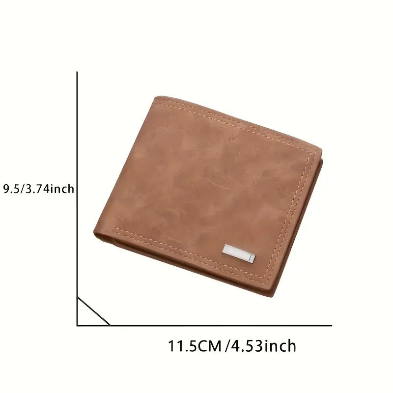 Custom Photo Wallet for Men, Personalized Picture & Text Engraved Bifold Wallet with Multiple Card Slots & Cash Pocket, Vintage
