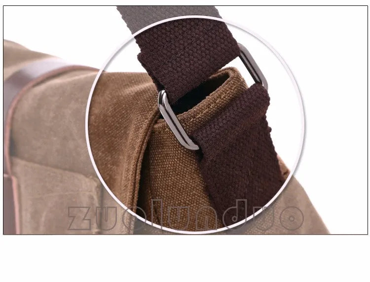 Men Business Messenger Bags For Men Shoulder Bag Vintage Canvas Crossbody Pack Retro Casual Office Travel Bag