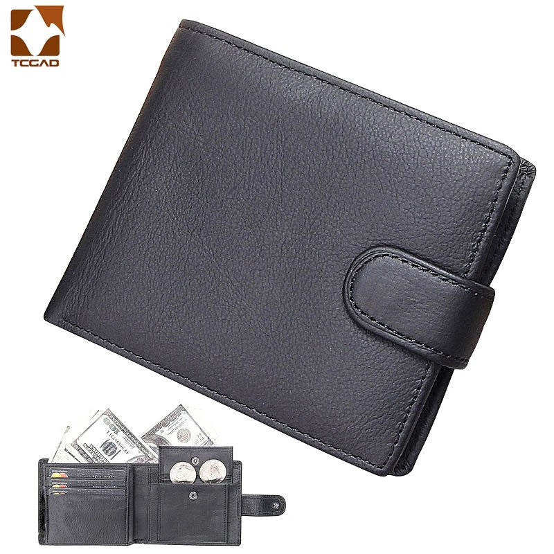 Men's Wallet Made of Genuine Leather Wallet Short Hasp Carteira Masculina Purse 2024 Luxury Male Billetera Hombre Erlek Czdan