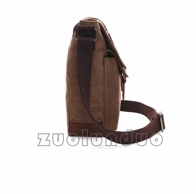 Men Business Messenger Bags For Men Shoulder Bag Vintage Canvas Crossbody Pack Retro Casual Office Travel Bag