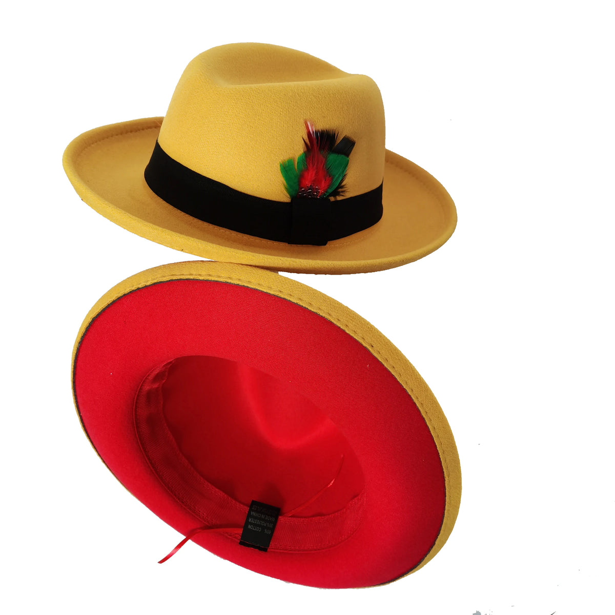men hats feather men fedoras lady woolen felt church hat unisex  bowknot  jazz hat for men and women