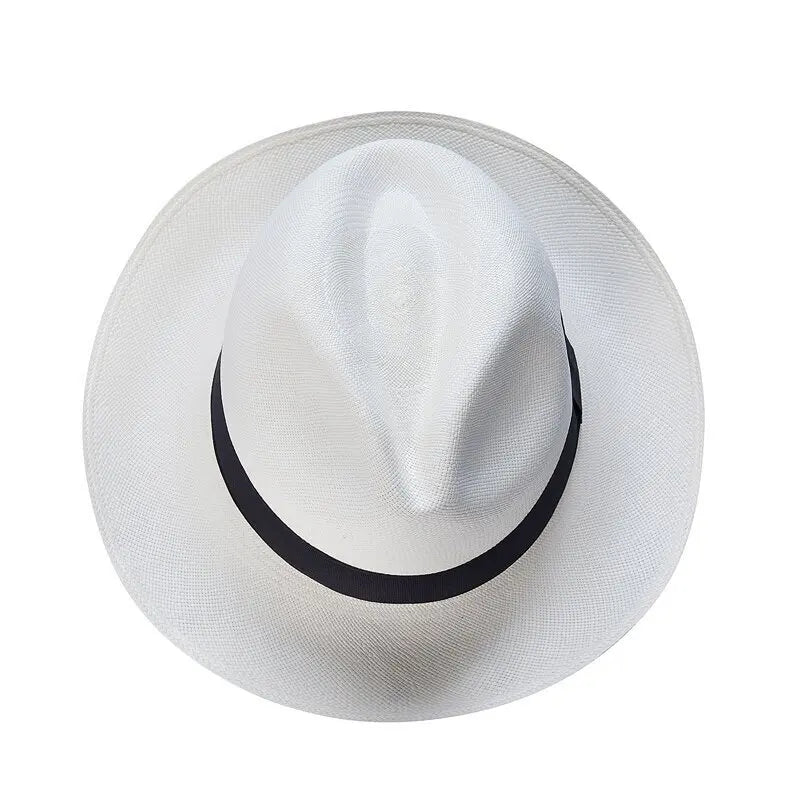 Classic Panama Hat For Women Men Sun Protection Vintage Fashionable Hat With Hombre Wide Brim Outdoor Travel Supply