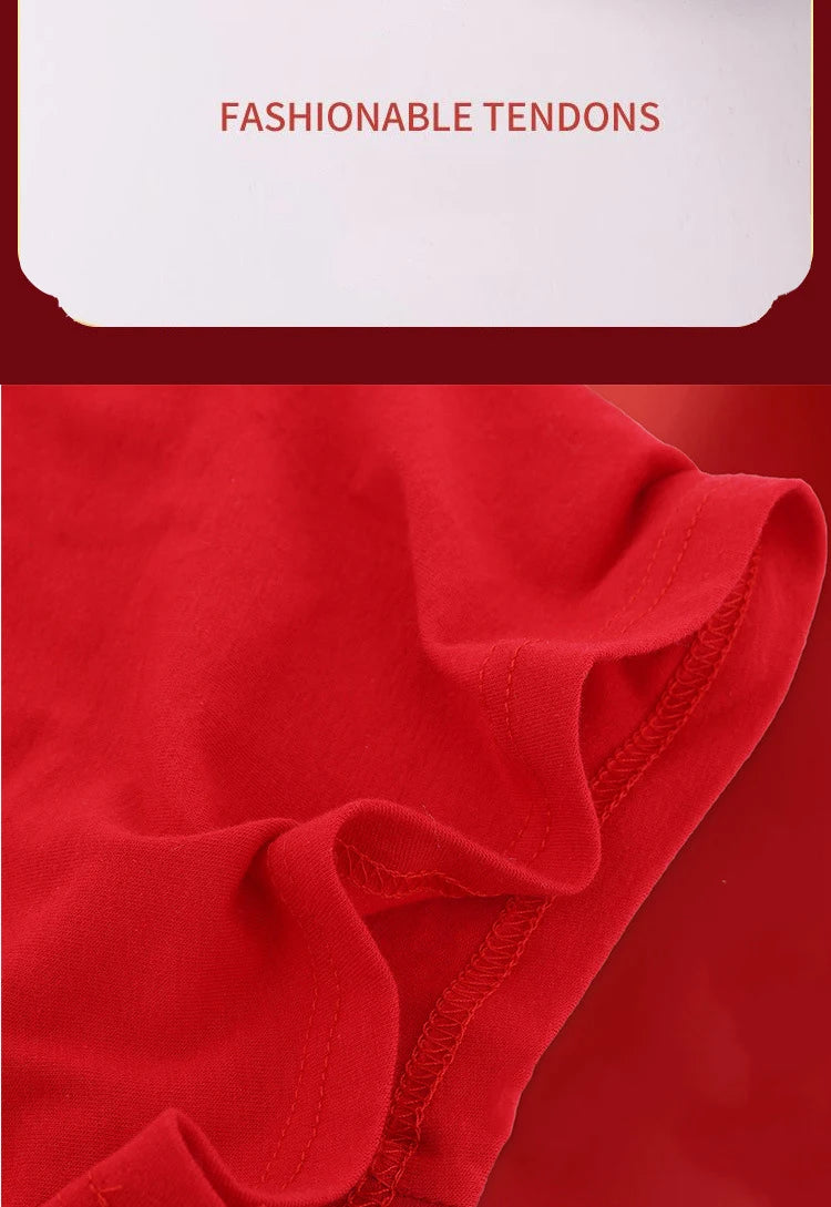 Men's Panties And Socks Boxers shorts Cotton Breathable Antibacterial Underpants Briefs Red Chinese New Year Underwear Trunks