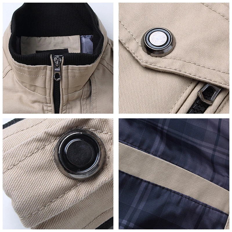 Bomber Jacket Men Fashion Casual Windbreaker Jacket Coat Men Spring Autumn New Hot Outwear Solid Stand Slim Jacket Mens