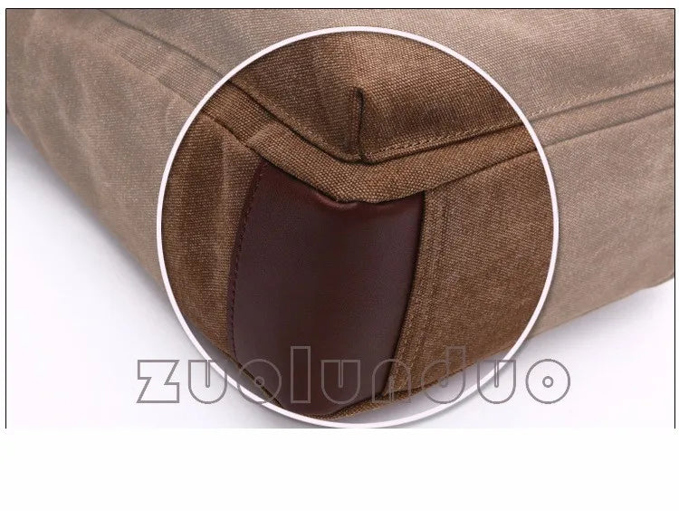 Men Business Messenger Bags For Men Shoulder Bag Vintage Canvas Crossbody Pack Retro Casual Office Travel Bag