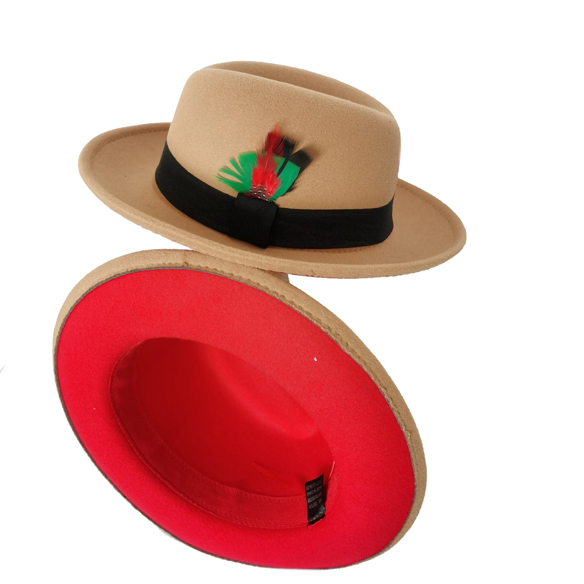 men hats feather men fedoras lady woolen felt church hat unisex  bowknot  jazz hat for men and women