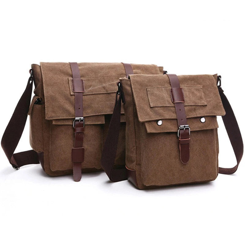 Men Business Messenger Bags For Men Shoulder Bag Vintage Canvas Crossbody Pack Retro Casual Office Travel Bag