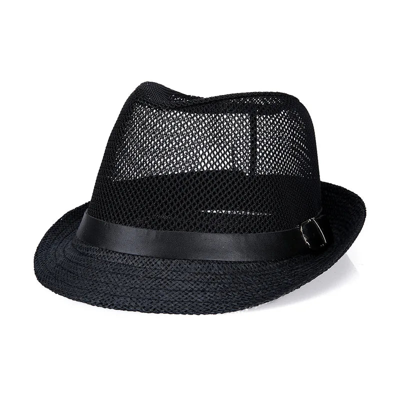 Men's summer sun hat, middle-aged and elderly, spring and summer fashion sun hat, top hat, outdoor straw hat