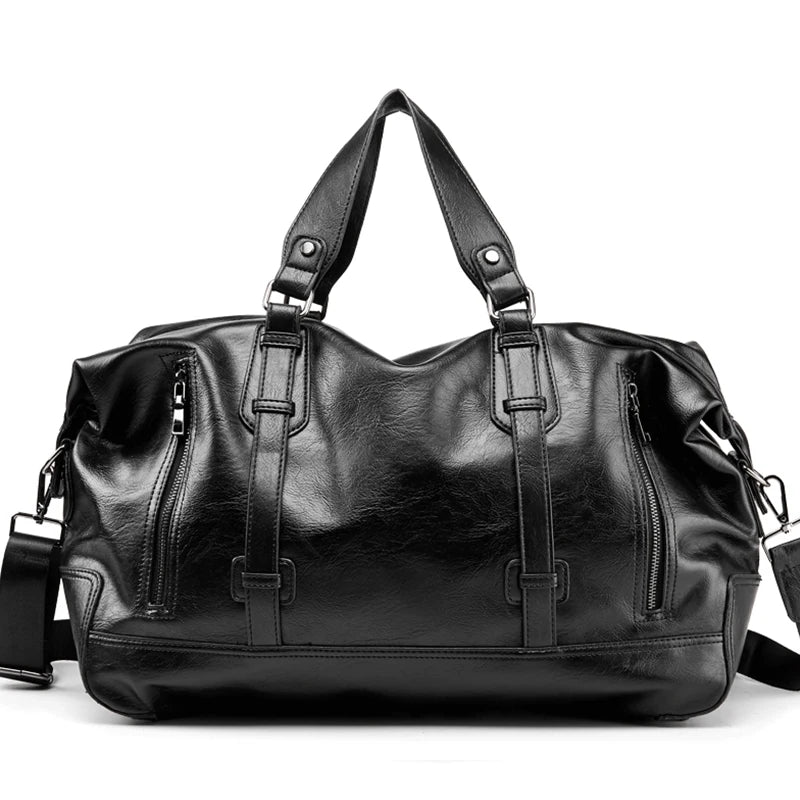 Men Handbag Leather Large Capacity Travel Bag Fashion Shoulder Bag Male Travel Duffle Tote Bag Casual Messenger Crossbody Bags