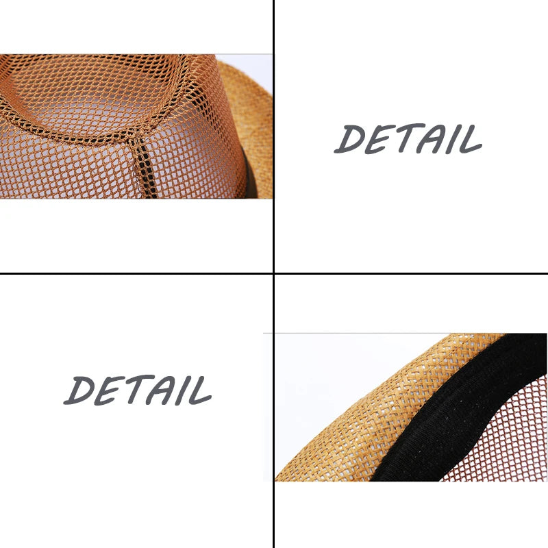 Men's summer sun hat, middle-aged and elderly, spring and summer fashion sun hat, top hat, outdoor straw hat