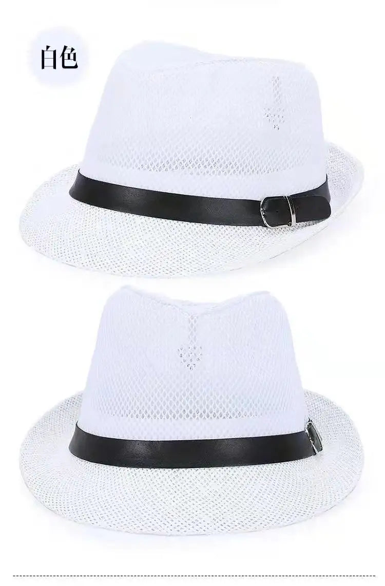 Men's summer sun hat, middle-aged and elderly, spring and summer fashion sun hat, top hat, outdoor straw hat