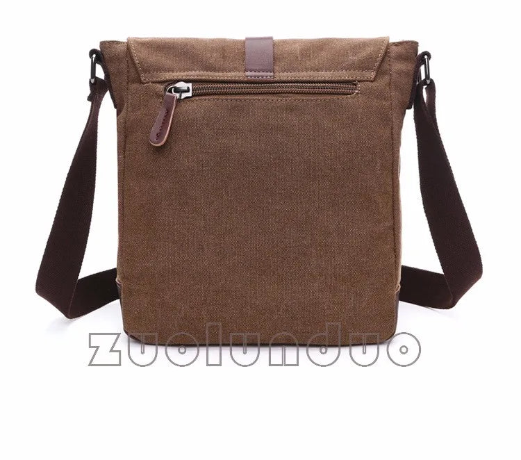 Men Business Messenger Bags For Men Shoulder Bag Vintage Canvas Crossbody Pack Retro Casual Office Travel Bag