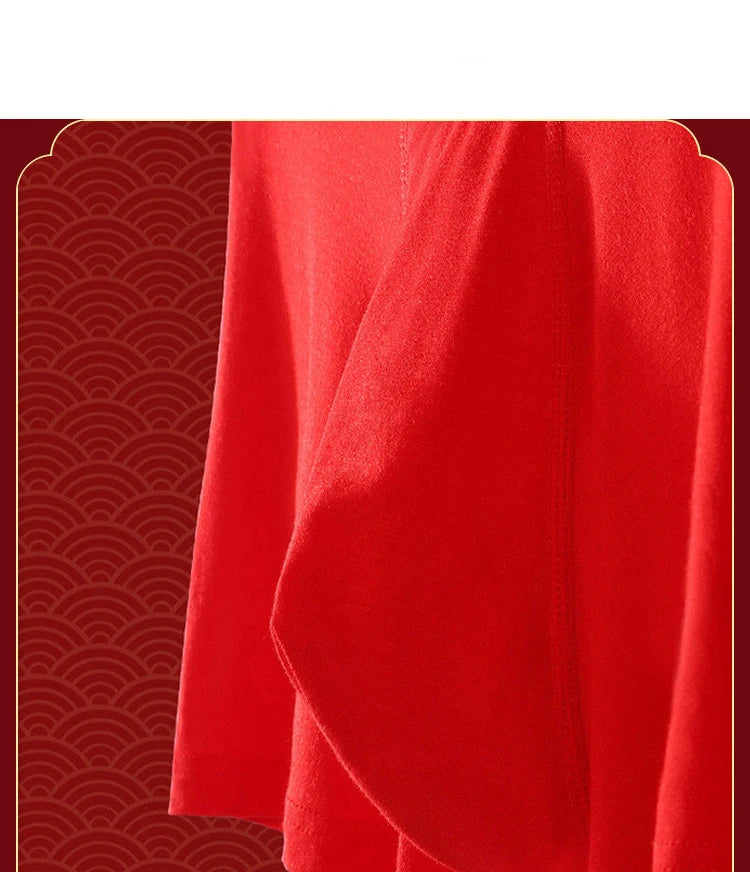 Men's Panties And Socks Boxers shorts Cotton Breathable Antibacterial Underpants Briefs Red Chinese New Year Underwear Trunks
