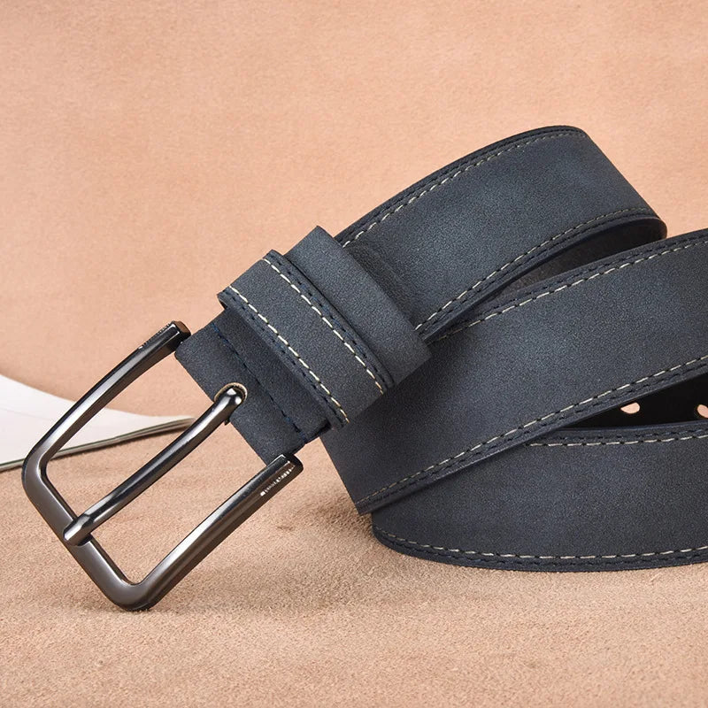 Men's Belt with Metal Pin Buckle, Designer Fashion Waist Strap Versatile for Everyday & Formal Outfits Great Gift Choice for Him