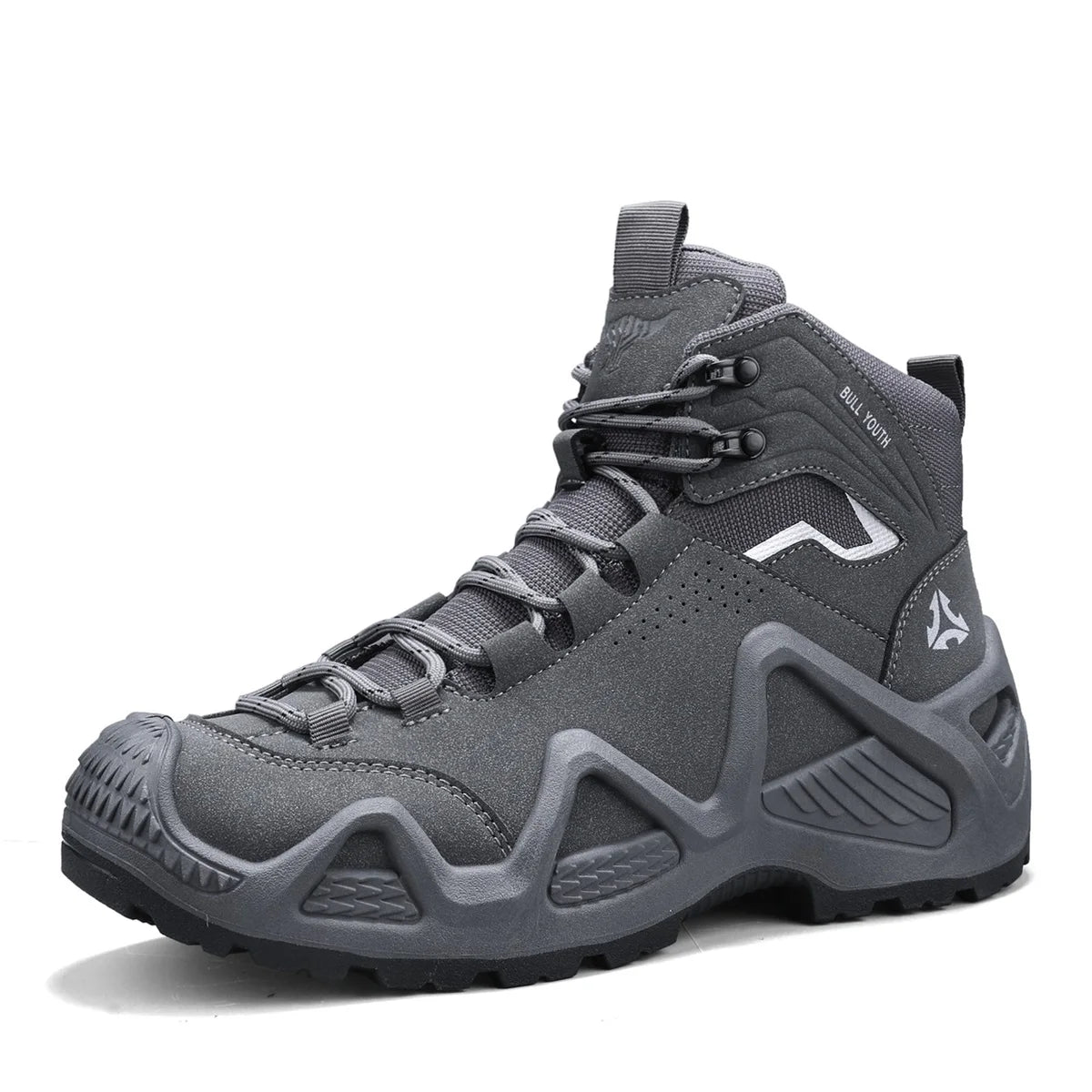 Hiking Boots Men Fashionable Outdoor Anti-slip Work Boots Lace Wear-resistant Sole All-terrain Walk Camping Travel Snow Boots