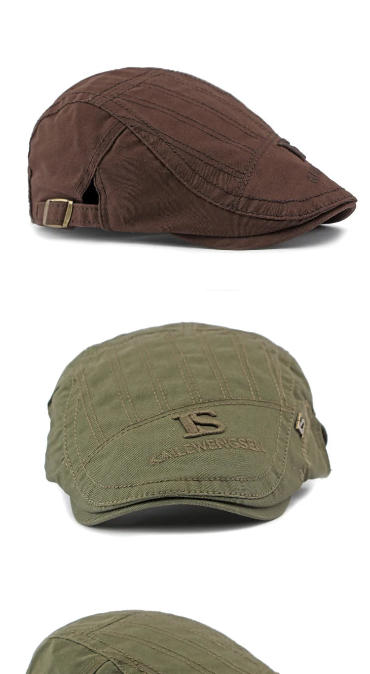 2026 Hat Men's Spring Summer  Embroidery Cotton Cap British Vintage Fashion Forward Hat Women's Casual Beret Youth Hat