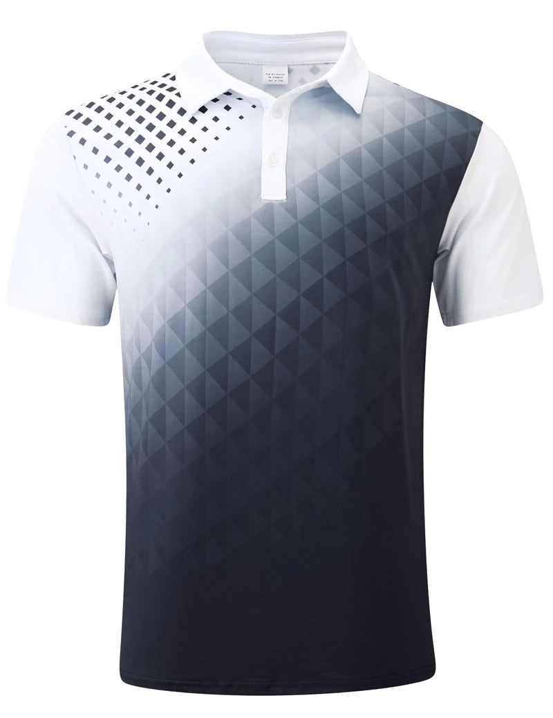 Men's Sports Style Polo Shirts 3D Print Golf Shirt Button Up Breathable Summer New Short Sleeve Men's Clothing Sport Streetwear