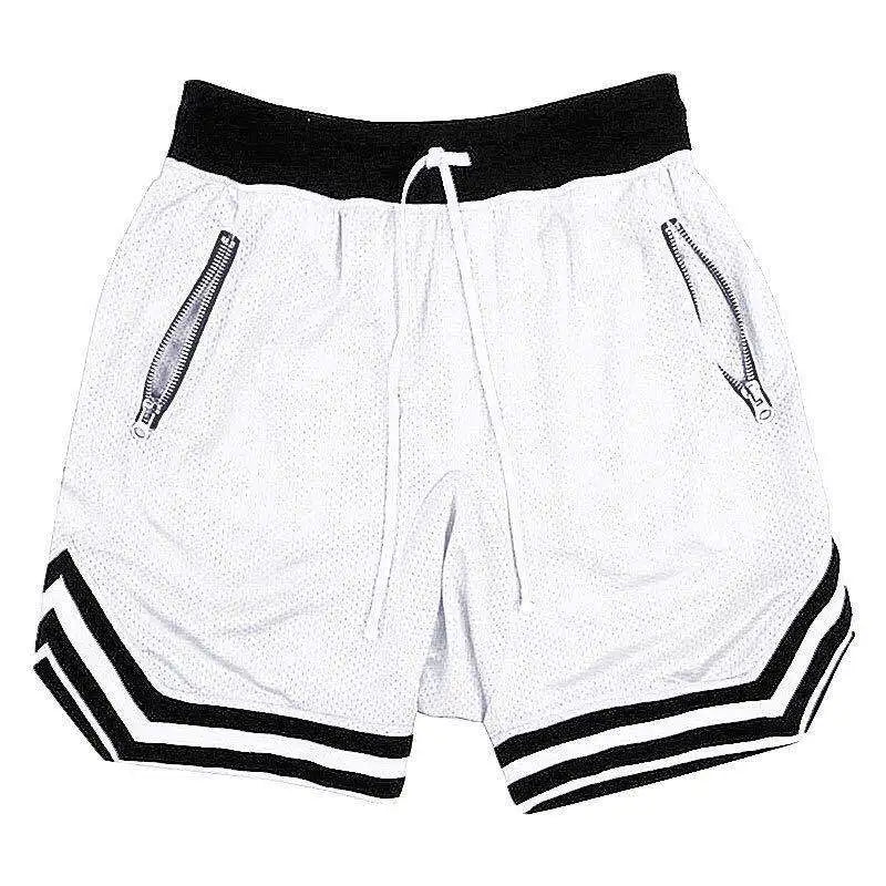 Men's Fitness Joggers Casual Breathable Short Sports Basketball Shorts Mesh Quick Dry Gym Shorts for Male Pants Summer