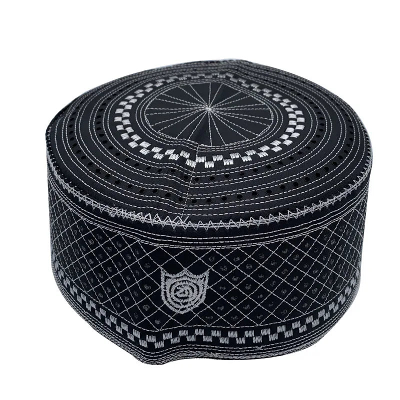 Muslim Men Prayer Hat Cotton Embroidery Men's Islam Ramadan Hats Islamic Clothing Accessories Caps Arabia Middle East Cap