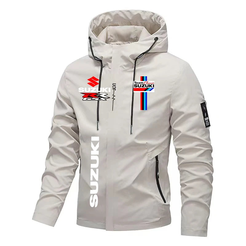 Men's Windproof Hooded Motorcycle Jacket 2026 Bestseller Suzuki High-Quality Autumn Winter Riding Sweatshirt