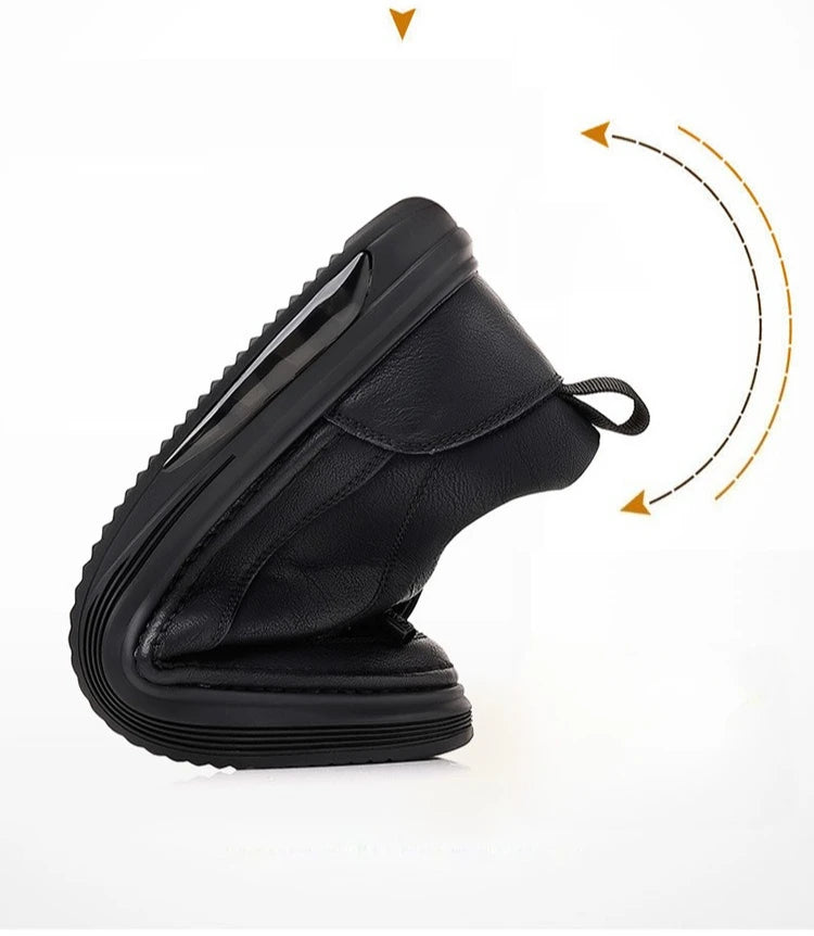 Men's Shoes 2026 New Solid Color Sneakers Spring Autumn Shoes for Men Fashion Leather Casual Shoes Male Black Designer Sneakers