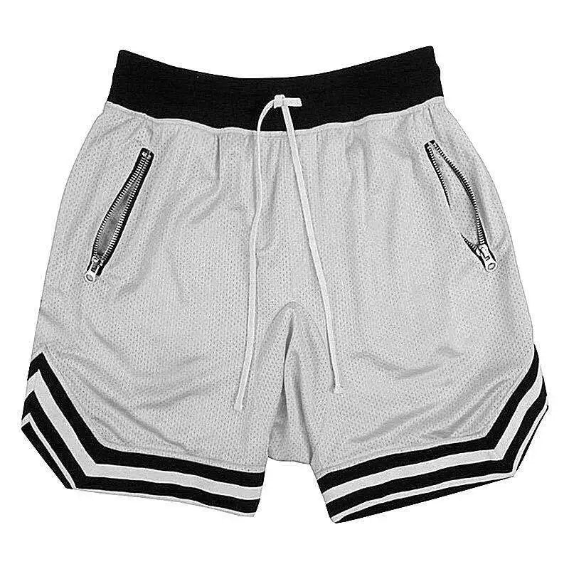 Men's Fitness Joggers Casual Breathable Short Sports Basketball Shorts Mesh Quick Dry Gym Shorts for Male Pants Summer
