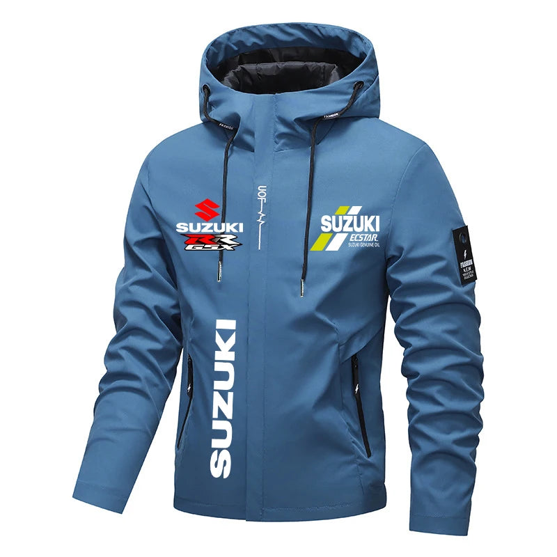 Men's Windproof Hooded Motorcycle Jacket 2026 Bestseller Suzuki High-Quality Autumn Winter Riding Sweatshirt