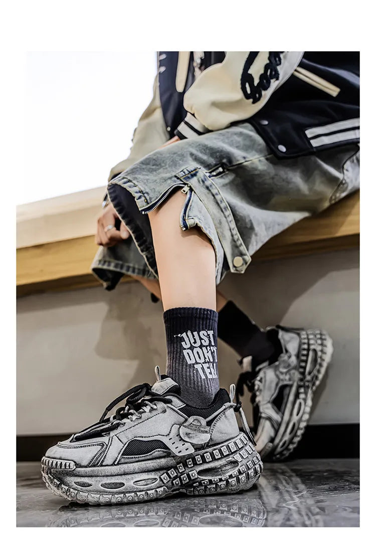 Men's Shoes 2025 Spring New Style Thick Sole Height Increasing Casual Mesh Breathable Fashion Trend Comfortable Chunky sneakers