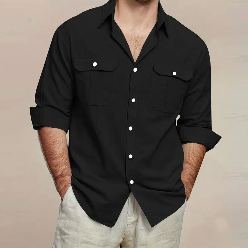 Men's Polo Shirt Short Sleeve Button Collar Tees Casual Soft Comfortable Daily Tops