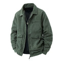 Corduroy Jackets for Men Autumn Winter Windbreaker Solid Casual Cargo Jacket Multi Pockets Outwear Coat Fashion Utility Jacket