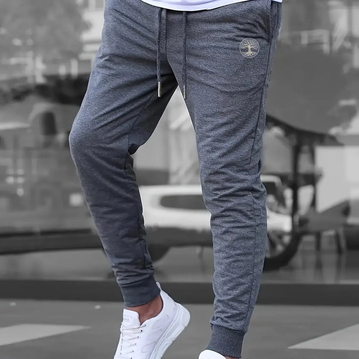 2026 new Men's Summer Casual Joggers, Elastic Drawstring Waist and Cuffs, Logo Print, Comfortable Fabric, Sports Pan