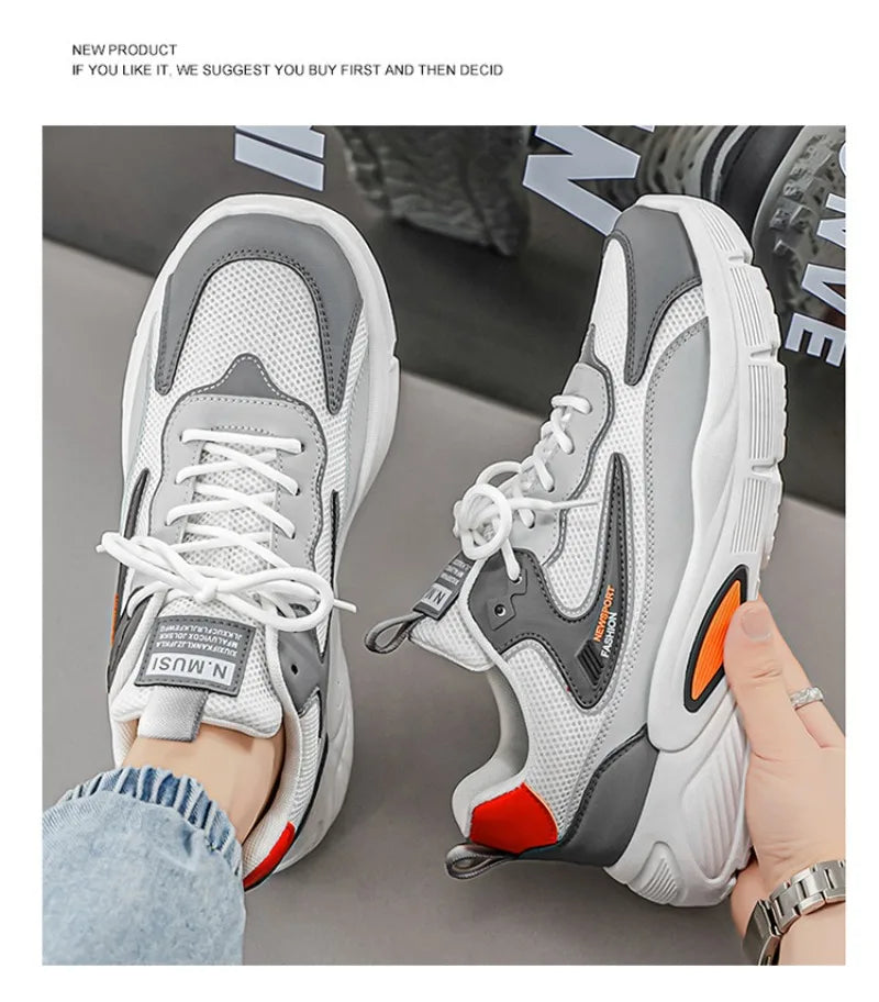 Men's Sneakers 2026New Breathable Mesh Casual Shoes Comfort Sports Running Shoes Tennis Training Shoes for Man Zapatos De Hombre