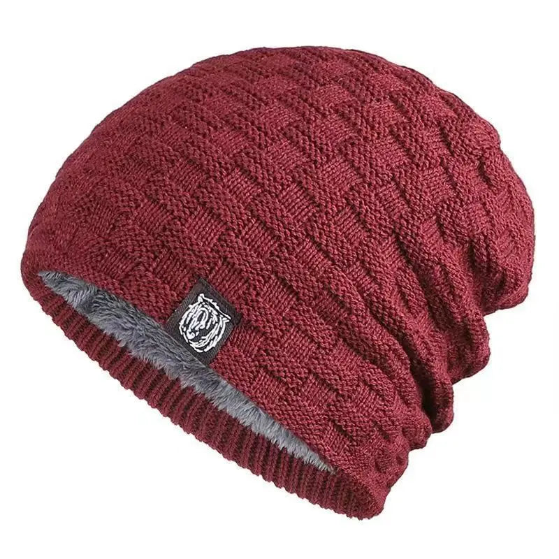 Men's padded warm knitted hat for autumn and winter, the ideal choice for gift giving