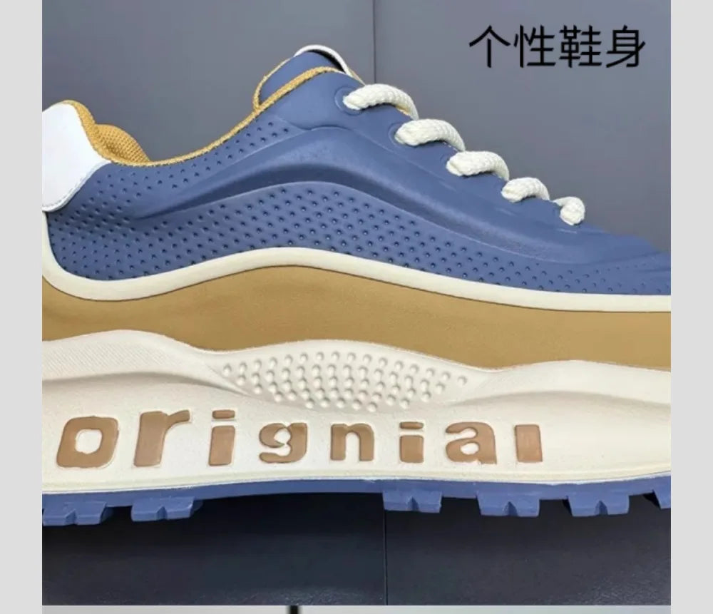 New Sneakers Men Wear Resistant Anti Slip Breathable Running Shoes Thick Soled Height Boosting Casual Shoes Zapatos Para Hombres