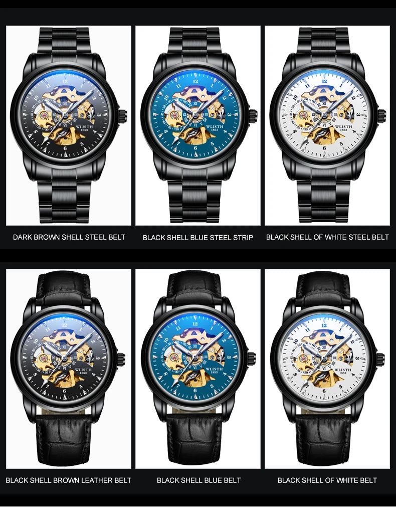 Man Watch Original Watch Machinery Men 's Watches Luxury Hollowing Watches For Men Waterproof Automatic Watch Mens Gifts