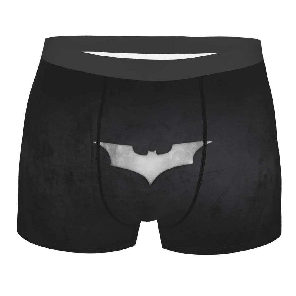Black Bat Boxers Mens Panties Male Underpants Double Sides Printed Soft Breathable Machine Wash Cool Machine Wash Polyester