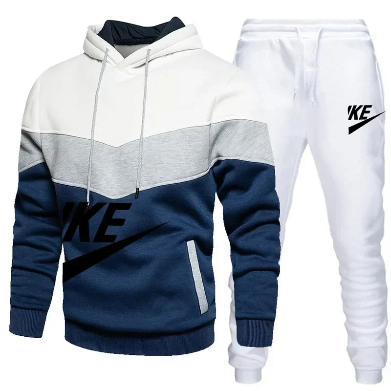 2025 New Men Autumn Winter Sets Zipper Hoodie Pants Pieces Casual Tracksuit Male Sportswear Brand Clothing Sweatsuit