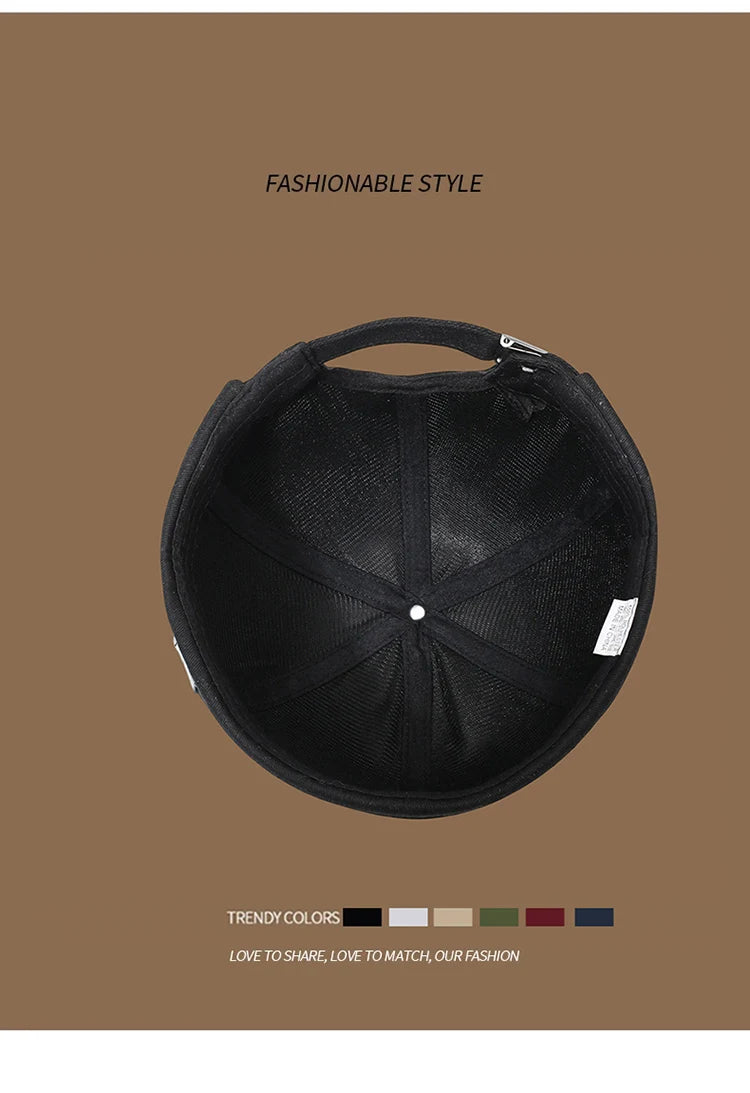 Men's and women's artistic street dance minimalist trendy hat new brimless melon skin hat Spring and Autumn landlord hat Hip