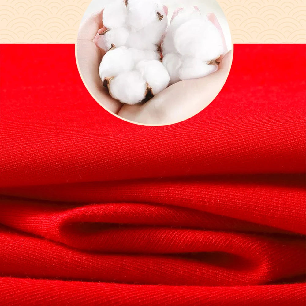 Men's Panties And Socks Boxers shorts Cotton Breathable Antibacterial Underpants Briefs Red Chinese New Year Underwear Trunks