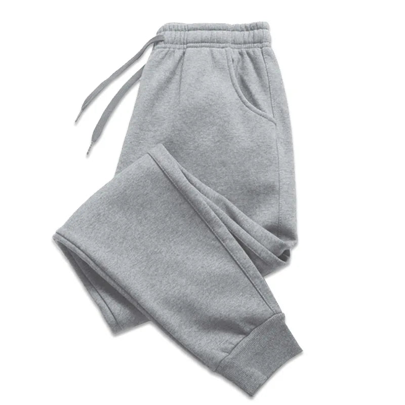 Men's Athletic Trainning Joggers Casual Loose Fit Sweatpants Spring Fall Fleece Lined Pants Elastic Waist Drawstring Trousers