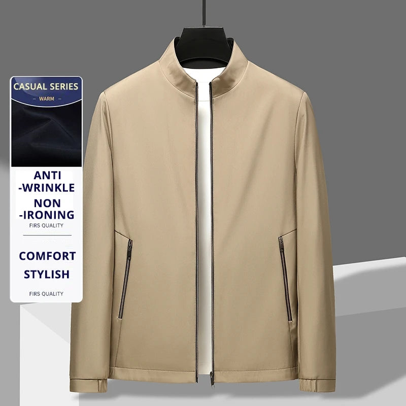 Top Quality New Men's Stand Collar Jacket Lightweight Windbreaker Outdoor Jacket Coats Soft Shell Autumn Casual Outerwear 2026