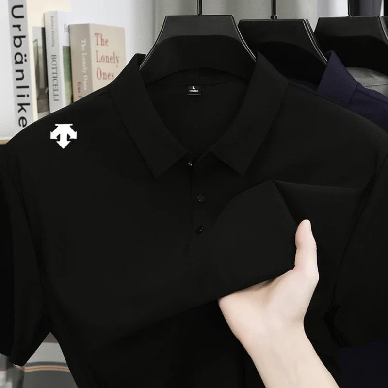 Men Luxury Embroidery Polo Shirts Summer Soft Breathable Short Sleeve Tops Fashion Sports Golf Tees High Daily Wear Blouse