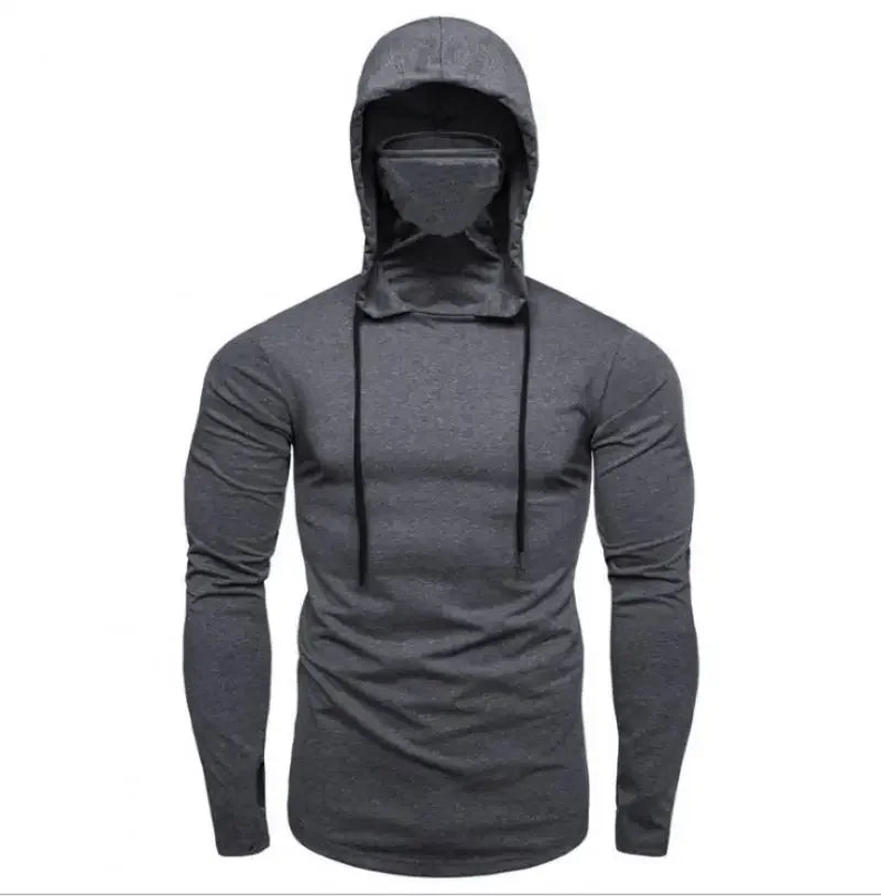 2026 Men Solid Color Hoodies Autumn Leisure Fitness Sweatshirt Men's Thin Sweater Hooded Long-Sleeved Hoodie M-5XL