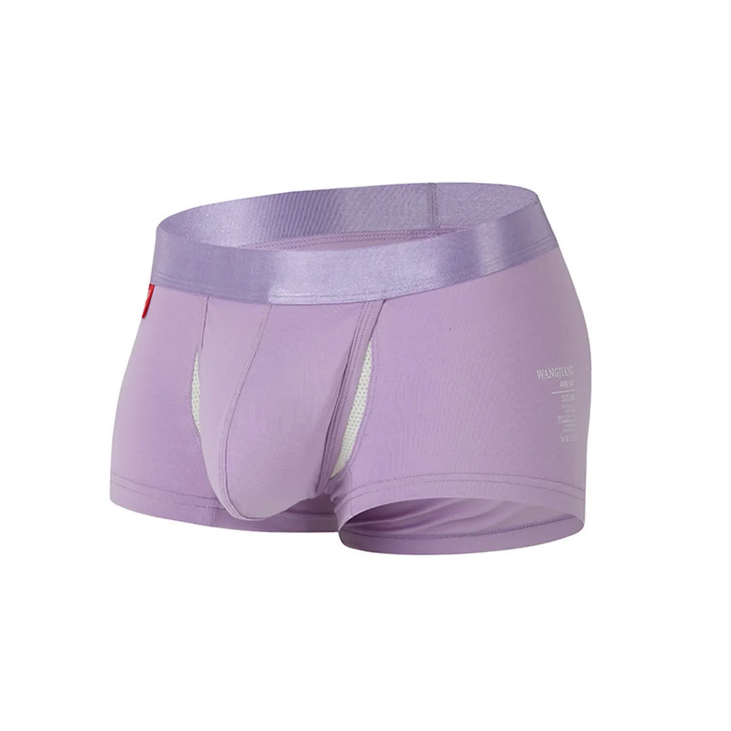 2026 Summer Fashion Personality Creative Comfortable Mid Waist Flat Angle Separation Men's Boxers Breathable Sexy Thin Panties