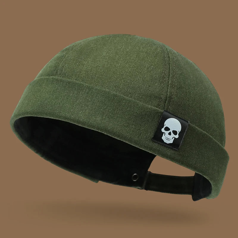 Men's and women's artistic street dance minimalist trendy hat new brimless melon skin hat Spring and Autumn landlord hat Hip
