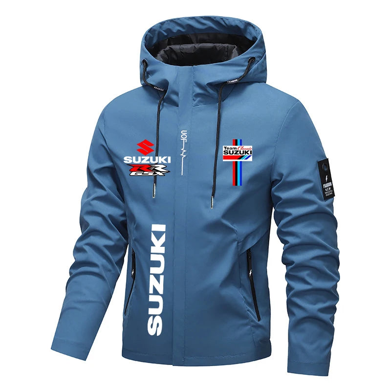 Men's Windproof Hooded Motorcycle Jacket 2026 Bestseller Suzuki High-Quality Autumn Winter Riding Sweatshirt