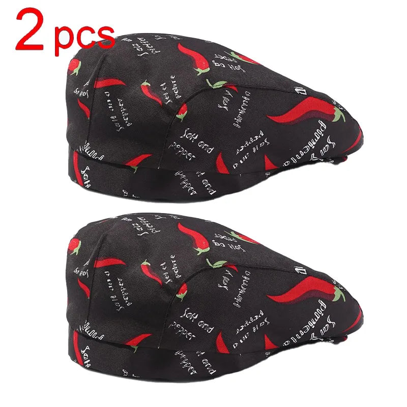Catering Cook Hat 5/2/1pcs Chef Kitchen Work Cap for Food Service Hotel Restaurant Canteen Baking Household Cooking Chef's Beret