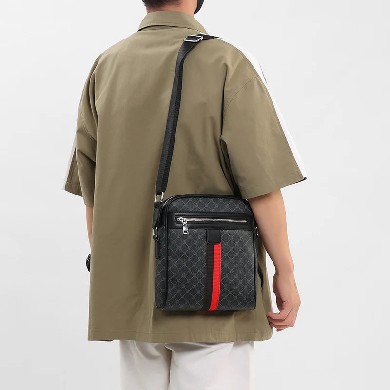 Designer Large Crossbody Bag for Men Bags Leather Casual Man Messenger Bag Male Luxury Sling Bag Fashion Business Shoulder Bag