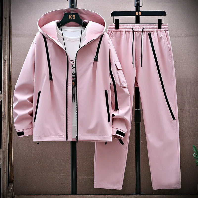 2025 Men's Tracksuit Spring/autumn Man Two-piece Set Sweat Suit Overalls Korean Style  Suit Plus Size Hoodies+Harem Pants