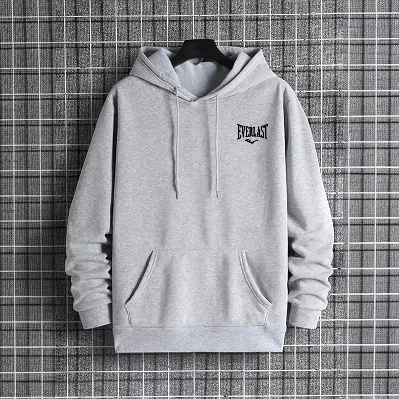 2026 New in Men's Sweatshirt Urban Casual Fashion Hooded Pullover Autumn Winter Male Daily Casual Sporty Warm Fitness Hoodies